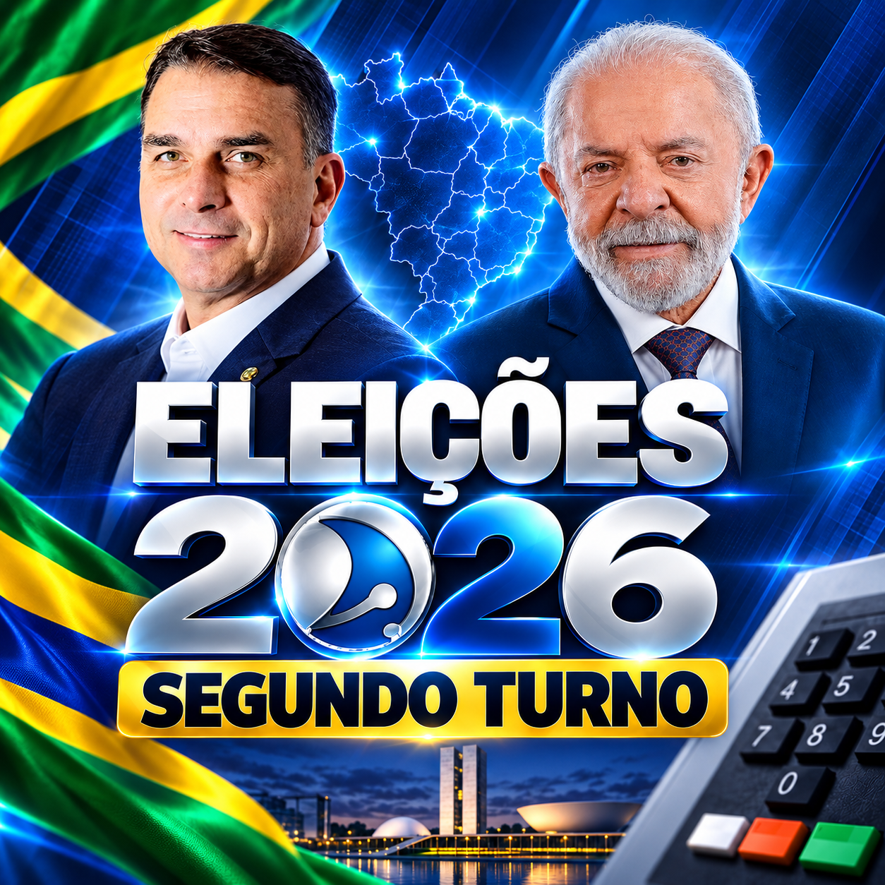 Pesquisas mostram disputa apertada entre Lula e Flávio Bolsonaro pela Presidência